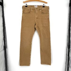 Tecovas Jeans Mens Khaki Stretch Twill Denim Slim Fit Straight Leg Retro 36x32